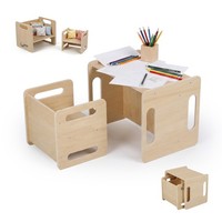 Kindersitzgruppe Kindertisch Kinderstuhl Kinderhocker Montessori Sitzgruppe Holz