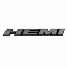 Hemi Fender Emblem For 15-23 Dodge Challenger Charger Dark Gray Black Mopar