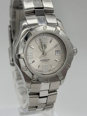 TAG HEUER EXCLUSIVE QUARTZ WN131C-0 SILVER DIAL DATE LADY'S WATCH W/ BOX MANUAL
