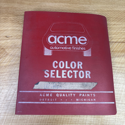 Acme Automotive Finishes Paint Code Color Selector Japanese Foreign Import 70s