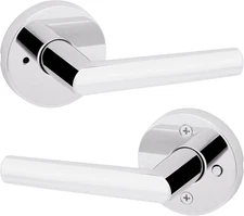 Milan Interior Privacy Door Handle with Lock, Door Lever for Bathroom and Bedroo