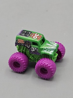 Monster Jam Grave Digger Monster Mini Truck Plastic Green Purple 1:87 30 Years