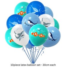 sea Ocean  balloons kids fish theme Fish latex  foil balloons party decoration