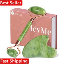 IcyMe Jade Roller Gua Sha Set for Radiant, Puffiness-Free Skin