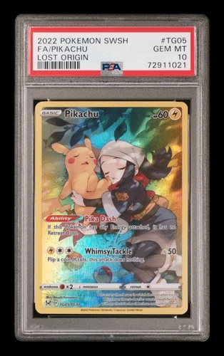Pokemon Pikachu TG05/TG30 2022 Lost Origin Trainer Gallery FA PSA 10 GEM MINT