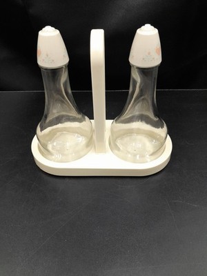 Vintage GEMCO Corelle  Forever Yours  Oil and Vinegar Caddy Set