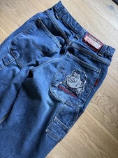 FUBU fat Albert Platinum Jeans Blue denim with embroidered logo on 30x30