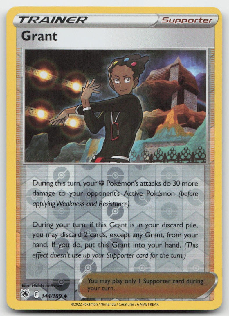 Grant 144/189 Reverse Holo Pokemon SWSH10: Astral Radiance NM