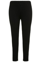 Ulla Popken Damen Leggings Schwarz Baumwolle Rundumgummibund Gr. 54-56 EU