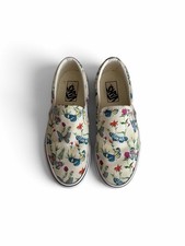 Vans Classic Slip On Butterfly Floral White Canvas Women s Size 7.5 VN0A5AO8UC0