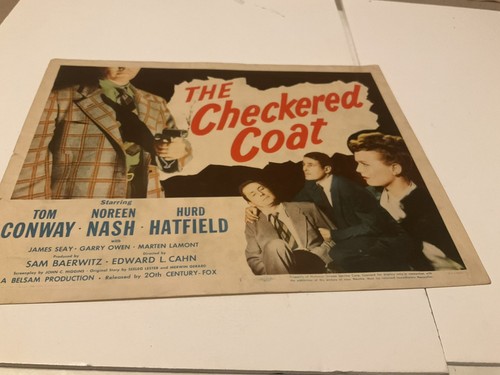 Lobby Card 1948 THE CHECKERED COAT Film Noir Title Card Noreen Nash
