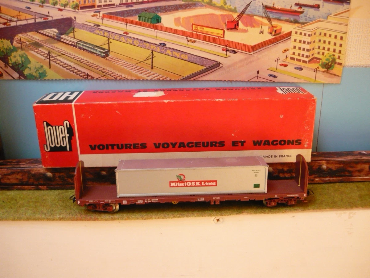 Wagon Marchandises JOUEF Porte-auto HO échelle HJS6203 - Etat Super