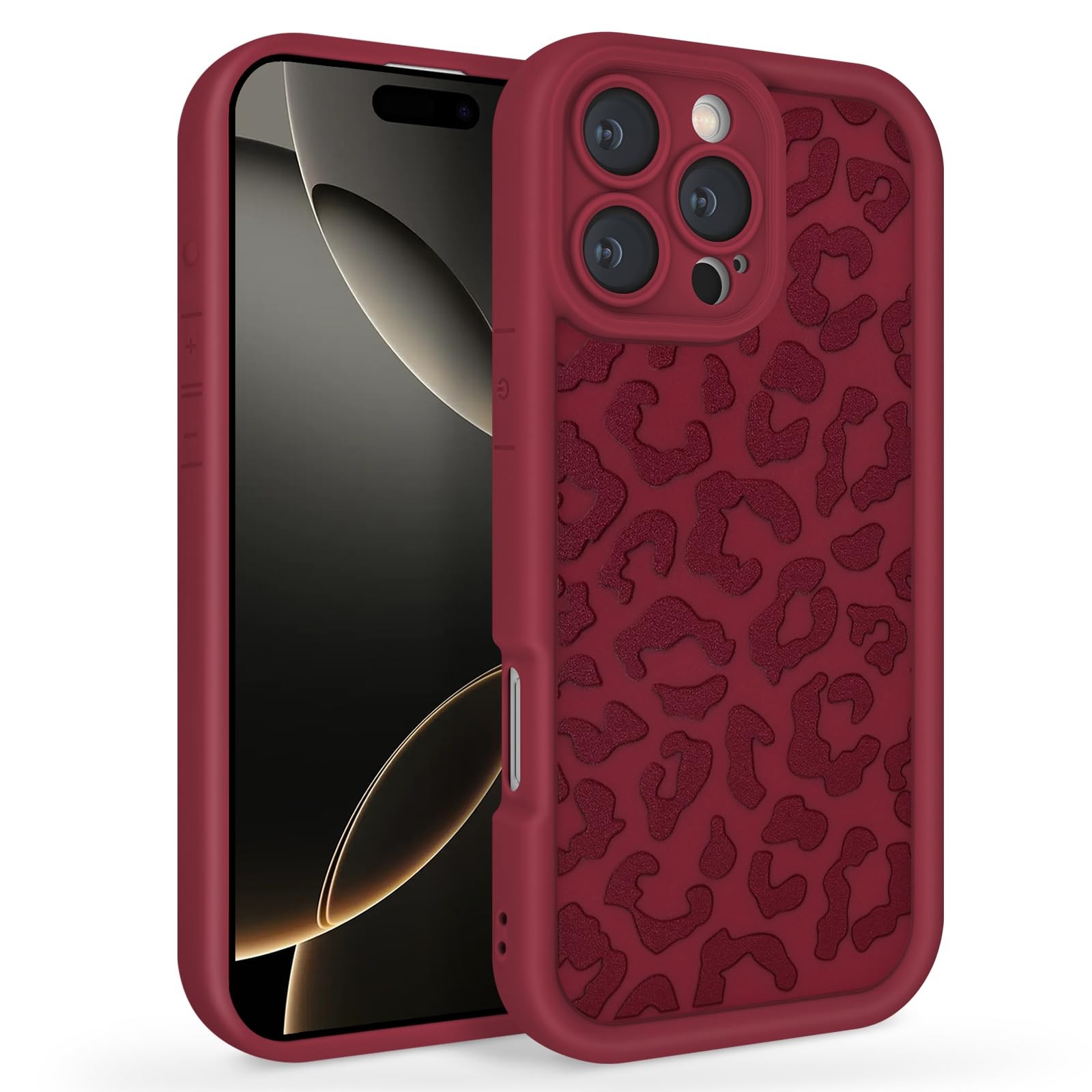 Coque iPhone 16 Pro Max léopard, housse 6,9 pouces fine anti-dérapante contre les chutes