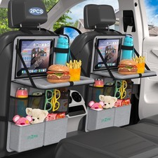 Car Backseat Organizer with Tablet Holder,11 Storage Pockets with Foldable Fo...
