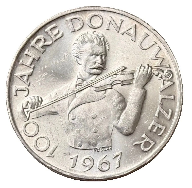 50 Schilling 1967 Österreich Donauwalzer 20g 900 Silber Münze