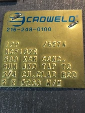 CADWELD  ERICO FRAME AND HANDLE.        216-248-0100 500 MCM Run To 3/4” Rod