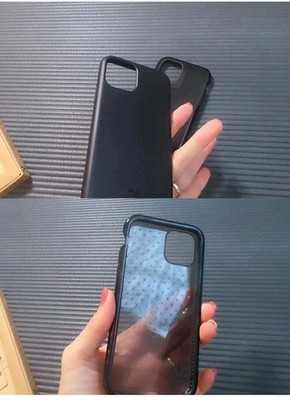 2er Pack Hülle für iPhone 11 Pro Handyhülle Case Silikon Bumper Matt Schwarz 