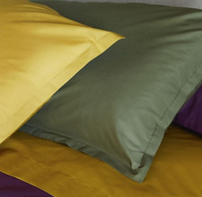 Fazzini Coppia di federe a 4 volanini in Puro Percalle di Cotone 200 altissima Q