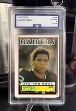 1983 Topps Football Marcus Allen Rookie Card (RC) #294 Graded 8 NM-MT Raiders. rookie card picture