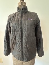 Patagonia Nano Puff Jacket Youth XL 14 Dark Gray Quilted Winter Zip Insulated