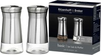 Salz Und Pfefferstreuer Set Basic 2 Teilig Aus Glas Und Edelstahl