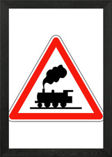 Cartello stradale francese con cornice poster arte da parete quadro stampa su tela