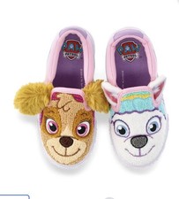 Paw Patrol Toddler Girls Fuzzy Canvas Slip on Sneaker Shoes Size 10T NWT