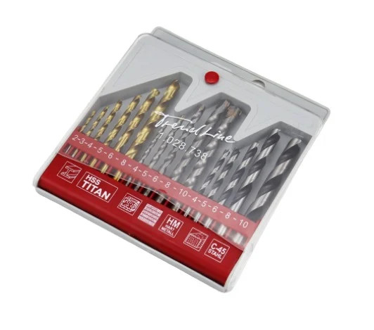 Trendline Bohrer-Set FüR Metall, Beton & Holz 16-Teilig Rundschaft Bohrer-Set-image