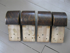 4 Table Feet Salvage Wood Set Old Antique VTG