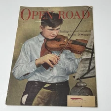 1949 The Open Road For Boys Magazine Joe DiMaggio Baseball Canoe Fly Fishing
