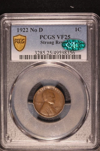 1922 NO D LINCOLN CENT | PCGS VF25 STRONG REVERSE | FRESH FROM BOSTON | LOT S-5