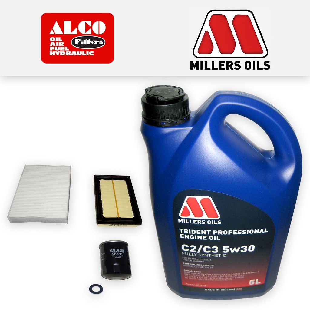 SERVICE KIT for CITROEN C1 1.0 OIL AIR CABIN FILTERS with C2/C3 OIL (2014-2017)