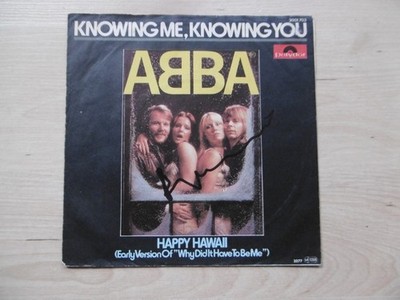 Benny Andersson Autogramm signed 7'' Single Vinyl ''ABBA - Knowing Me, Knowing You