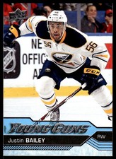 2016-17 Upper Deck Young Guns Justin Bailey ROOKIE Rookie Buffalo Sabres #246