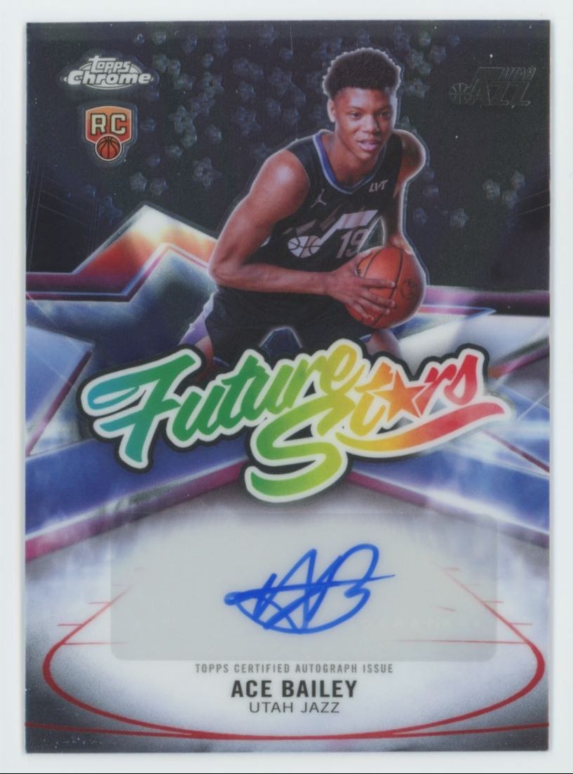 2025-26 Topps Chrome Future Stars Ace Bailey Rookie Auto Jazz #FS-AB C14