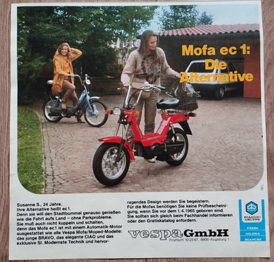 ORIG REKLAME WERBUNG  1982  VESPA  - dabei sein mit CIAO