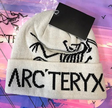 Arc'teryx Bird Word Toque Beanie White Void Wool Winter Ski Hat Unisex - NWT
