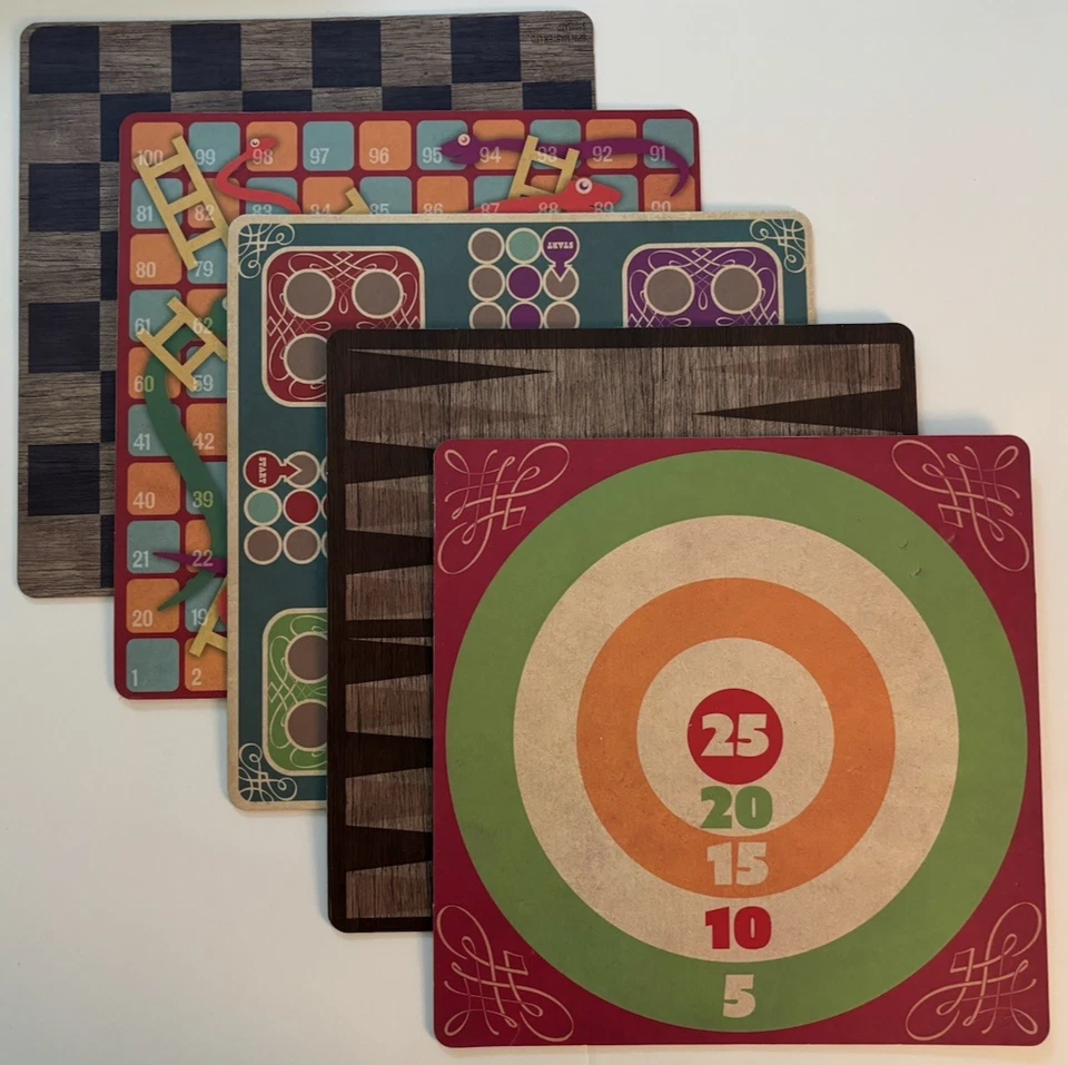 Traditions 100 Games 5 Double-Sided Game boards, Cardinal Games. EXCELLENT! - Image 4 of 4