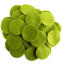 100 PCS 1 Inch Pear Green Craft Felt Circles Fabric Patch DIY Adhesive