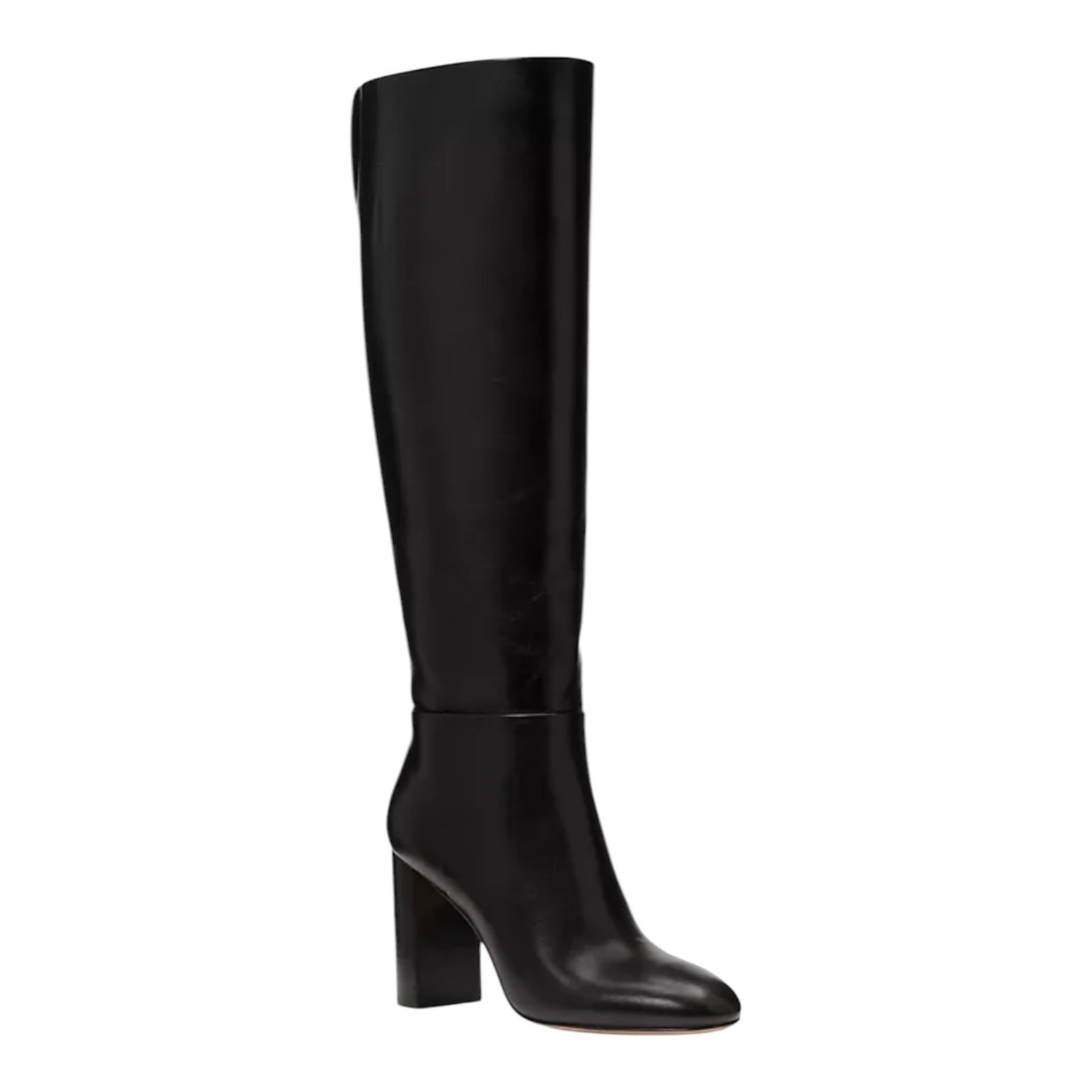 Kate Spade Women's Aimee Tall Leather Dress Boots Black Size 10