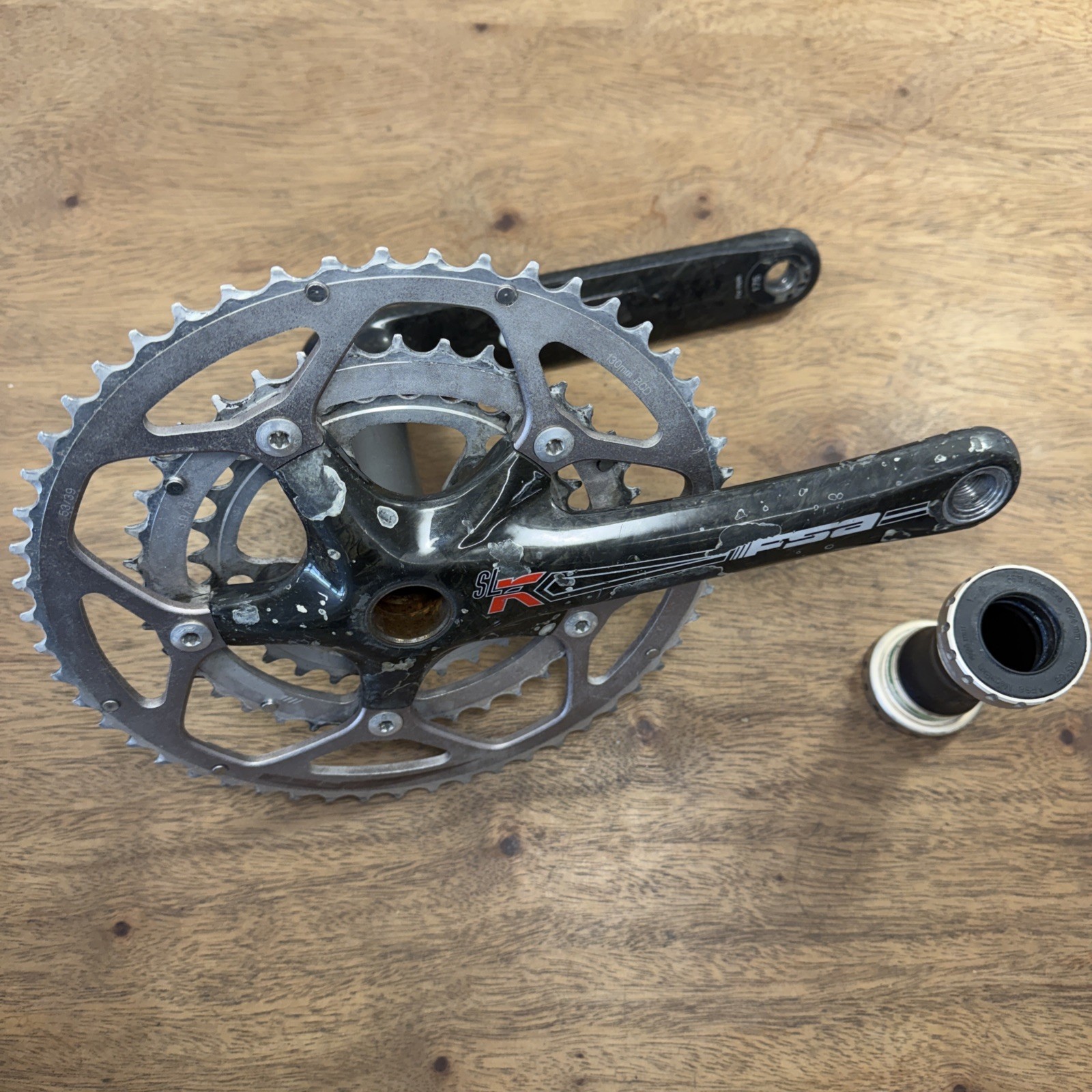 FSA SL-K 175mm Carbon Triple Road Bike Crankset 53-39-30t Me
