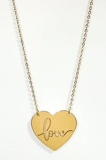 Heart Full Of Love Gold Necklace 16"  extender
