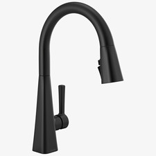 Delta Lenta 19802Z-BL-DST Kitchen Faucet Matte Black Pull Down NEW