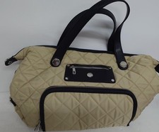 Knome London Reisetasche gesteppt groß Reise Weekender Tasche Top Henkel beige