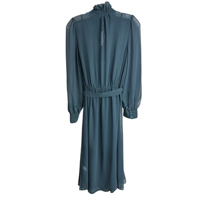 New BANANA REPUBLIC Factory Belted Midi Shirtdress Size XS Chiffon Green  Goth | eBay