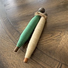 Vintage Original Cotton Sewing Thread on Wood...
