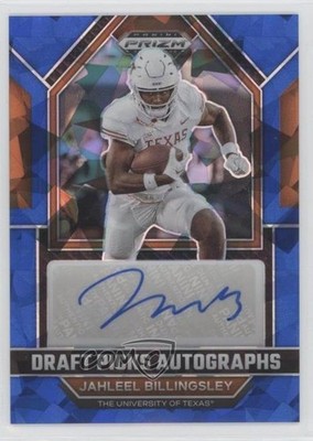 2023 Prizm Draft Picks Blue Ice 33/75 Jahleel Billingsley Rookie Auto RC 0b2