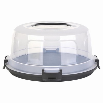 ENGELLAND Runde Kuchen-Transportbox Torten-Haube Deckel BPA-Frei  Schwarz