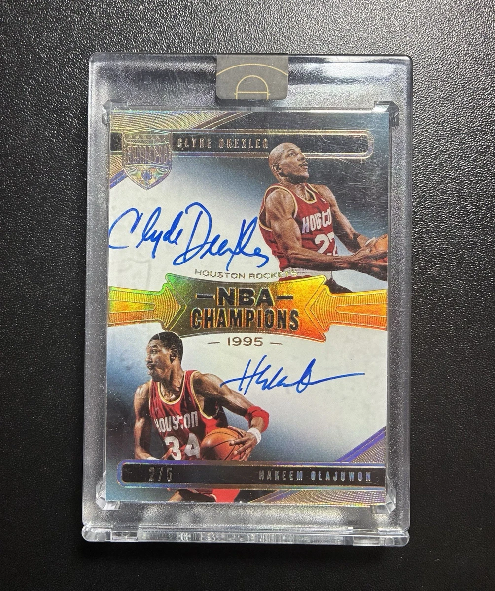 Panini Hakeem Olajuwon Basketball Autographed Sports Trading Cards