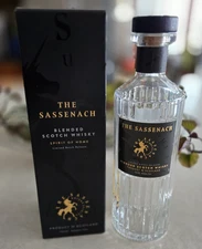 Sassenach Blended Scotch Whisky Whiskey EMPTY Glass Bottle with Box Outlander
